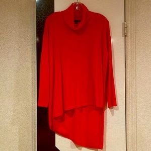 Women’s sweater, red. High and low